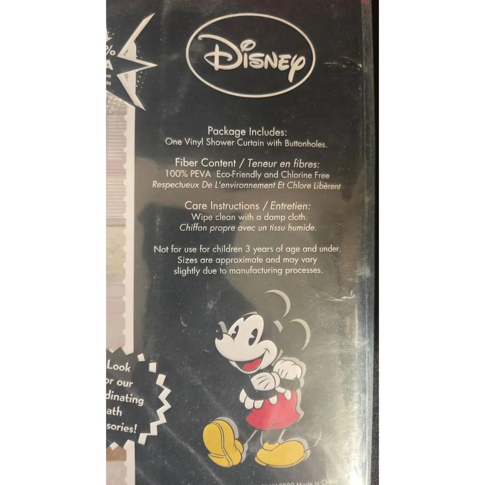 Mickey Mouse Bathroom Set- Towels Washcloths Shower Curtain Hooks & Art Book - Picture 16 of 16